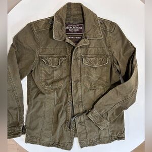 Abercrombie & Fitch Sentinel Olive Green Military Field Jacket